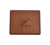 SPYMINNPOO Saxophone Reed Case, Oak Wood Magnetic Storage Box with Plush Lining for Moisture Absorption, Holds 10 Reeds, ABS Compartment, Anti Impact Design for Musicians (Wood Color)