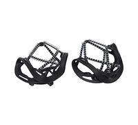 SPYMINNPOO Silicone Spring Crampons, Anti Slip Ice Traction Cleats for Shoes with 1.3mm Stainless Steel Rings, Stretchable Snow Grips for Winter Outdoor Walking Fishing