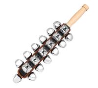 SPYMINNPOO Sleigh Bells, 25 Sleigh Handbell Beech Wood Shaker with Beech Wood Handle for Xmas Carols School Choir Music Training Stage Performance