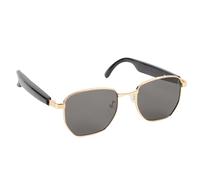 SPYMINNPOO Smart AI Glasses, Multifunctional Real Time Translation Smart Sunglasses, Support for Deepseek, Meeting Travel Studying (Gold)