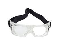 SPYMINNPOO Sport Goggles, Explosion Proof Basketball Glasses with Elastic Regulable Headband, Curved Fit Frame Impact Resistant PC Material, for Kids Adults Running Cycling (White)