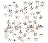 SPYMINNPOO Star Rivets 5-Pointed Star Claw Nails for Bags Hats Decoration 200Pcs 10MM Silver Gold Black Gun Black for Clothing Shoes Leather Bags Accessories (Zinc Alloy)