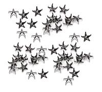 SPYMINNPOO Star Rivets 5-Pointed Star Claw Nails for Bags Hats Decoration 200Pcs 10MM Silver Gold Black Gun Black for Clothing Shoes Leather Bags Accessories (Zinc Alloy 4)