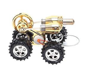 SPYMINNPOO Stirling Car Engine Model Exquisite Physics Science Kit Driving Toy Car for Children's Science Projects, Physics Learning, Kids, Zinc Alloy 6.2 X 4.5 X 3.7in