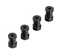 SPYMINNPOO Strong 4pcs 12mm RC Aluminum Wheel Hex Hub Coupler Easy Replace for MINI SUMMIT 1/16 RC Car Expert Skill (Black)