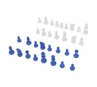 SPYMINNPOO Strong PS Plastic Chess Pieces Easy to Carry Easy to Use Replacement Pieces for Family Gathering Birthday PS Plastic 32 Set (Blue)