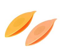 SPYMINNPOO Tatting Shuttles Set Smooth Plastic Tatting Shuttle Craft Tool for Hand Sewing, Handcraft Colorful Shuttle Kit for Knitting Enthusiasts, 2pcs (12043 Orange + Bright Orange)