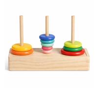 SPYMINNPOO Tower of Hanoi, 10 Rings Educational Logic Toy with Storage Box, Brain Teaser Puzzles for Adults & Kids