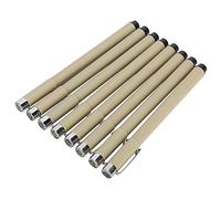 SPYMINNPOO Tube Pen Holder Set Durable Black Tracing Tool for Hand-Drawn Hook Line Designs, 8PCs Japanese-Style Plastic Pen for Designers and Artists