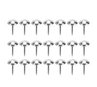SPYMINNPOO Upholstery Nail Antique Brass Iron 100Pcs Furniture Decorative Drawing Pin Accessories 11x17mm for Home Decor Crafts Bronze, Gold, Silver (Silver)