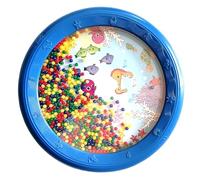 SPYMINNPOO Wave Bead Ocean Drum, Educational Percussion Instrument with Gentle Ocean Sound, for Children Adults Music Enthusiasts (6in Blue Sea Horse Pattern)