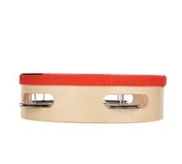 SPYMINNPOO Wooden Handheld Tambourine Drum Bell for Musical Percussion, Easy to Play for Sing/Dance Accompaniment, Colorful Patterns, Ideal for Kids/Adults, 15cm (Beetle)