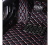 SPYMX Car Leather Floor Mats For Vauxhall Opel Astra K B16 2016-2020,Front And Rear Carpet Waterproof Non-Slip Foot Pads Automotive Interior Accessories 1pcs,E Black+Red