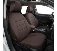 SPYMX Custom Seat Cover For Skoda Fabia MK3 2015 2016 2017 2018-2021,full Set Leather Nonslip Waterproof Car Seat Covers Interior Accessories,G Brown