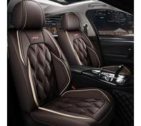 SPYMX Pu Leather Car Seat Covers For Ford KA 2009 2010-2014 2015-2021, Luxury Waterproof Car Seat Protector, Adjustable Removable Automotive Interior Accessories,D brown