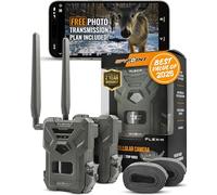 SPYPOINT FLEX-M Twin Pack Cellular Cameras - Best Scouting Accessories, No WiFi Needed, Night Vision, Motion Activated, 28MP Photos, 720p Videos + Sound (2)