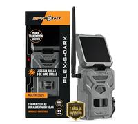 Spypoint FLEX-S-DARK Solar Cellular Trail Camera - Built-in Solar Panel, 40MP Photos, 1080p Videos + Sound, No-Glow Game Camera, Night Vision, Motion Activated Trail Cam