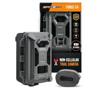 Spypoint FORCE-24 Non-Cellular Trail Camera, 2K Video, 24MP Photos, Low-Glow LEDs, Night Vision Game Camera, 21m Motion Detection, Affordable Trail Cam, Must-Have Hunting Equipment