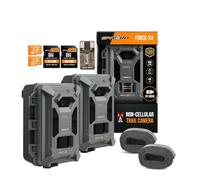 SPYPOINT Force-24 Trail Camera 24MP 2K Video Sound Recording 0.5s Trigger Speed 70ft Detection (Twin Pack) Bundle with 32GB Memory Card and Card Reader (7 Items)