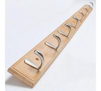 SPYQKHSH Coat Rack Wall Mount Hooks,Entryway Hanging Rack,Metal Wood Coat Hooks Rack for Winter Coats,Hat,Jacket,Towel,Purse,Robes(B,99.6CM)