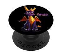 Spyro Adorable Purple Dragon Retro Video Game Icon PopSockets Swappable PopGrip