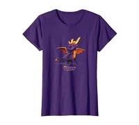 Spyro Mighty Purple Dragon Action Pose Poster T-Shirt, Women, Purple, Small