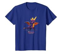 Spyro Mighty Purple Dragon Action Pose Poster T-Shirt, Youth, Royal Blue, X-Small