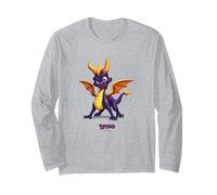 Spyro Purple Adorably Ferocious Dragon Action Pose Long Sleeve T-Shirt
