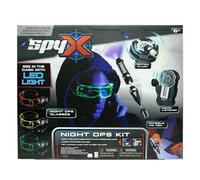 SpyX Night Ops - Kids Stealth Fun 4 Piece Spy Gadget Toy Set | Aesthetic Compact LED Beam Light Headband Torch for Dark Secret Agent Surveillance Missions Tactical Outdoor Tech Gifts