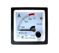 SQ-48 AC Ampere Meter 2 Times Overload Type 1A 5A 100/5A Range Analog Ammeter Gauge Panel 48x48mm 1Pcs(20A)