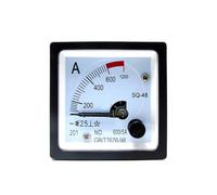 SQ-48 AC Ampere Meter 2 Times Overload Type 1A 5A 10A 20A 50A 100/5A 600/5A 800/5A Range Analog Ammeter Gauge Panel 48x48mm 1Pcs(Customized)