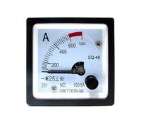 SQ-48 AC Ampere Meter 2 Times Overload Type 1A 5A 10A 20A 50A 100/5A 600/5A 800/5A Range Analog Ammeter Gauge Panel 48x48mm 1Pcs(3A)