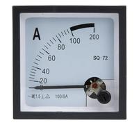SQ-72 72 * 72mm Current Transformer Type AC Ammeter AMP Meter 20A 30A 50A 100A 150A 200A 300A 400A 600A 1Pcs(100A(5A))