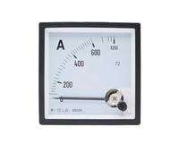 SQ-72 AC Ampere Meter 2 Times Overload Type 50/5A 100/5A 500/5A Range Analog Ammeter Gauge Panel 72x72mm 1Pcs(100A)