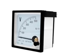 SQ-72 Analog Panel Voltage Meter Mechanical Pointer AC Voltmeter Gauge 250V 300V 450V 500V 1Pcs(AC500V)