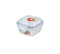 Sq Lunch Box with Tray & Sauce Pot 950ml (160 x 160 x 102mm)