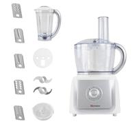 SQ Professional Blitz 2in1 Electric Food Processor - 700W Multifunction Blender-Chopper-Grinder (White/Silver)