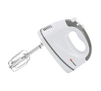 SQ Professional Blitz Hand Mixer - Electric Whisk and Beater for Baking, 5 Speeds, Stainless Steel Kneader, 300W (White)