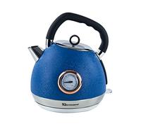 SQ Professional Epoque Electric Kettle with Rose Gold Features & Temperature Display - 2200W - 1.8L Stainless Steel (Blue)