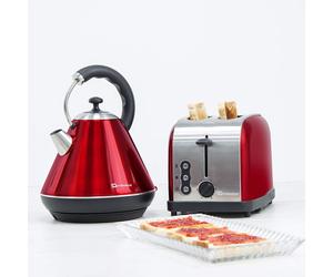 SQ Professional Gems 1.8L Cordless Kettle & 2-Slice Toaster - Stainless Steel Breakfast Set