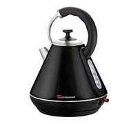 SQ Professional Gems Range Legacy Stainless Steel Cordless Electric Kettle -Portable kettle with Heat Resistant Handle - Fast Boil - LED Light Indicator -2200w 1.8Litre (Onyx)