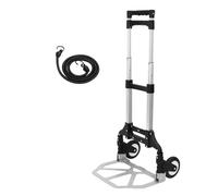 SQ Professional Heavy Duty Aluminium Sack Truck- Adjustable Hand Truck - Folding Trolley Cart - Foldable Truck - Multi Purpose Sack Barrow with Wheels - 70kg Load Capacity