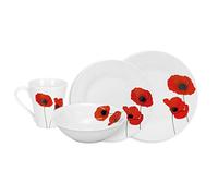 SQ Professional Onya Fine Porcelain Dinner Set 16pc (Seize the Day - Red)