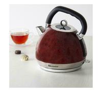 SQ Professional Blitz Sfera Marble Electric Kettles -Easy Pour Spout -Limescale Filter -Auto Shut-Off & Fast Boil -LED Light Indicator -1.8L | 2200W (Red)