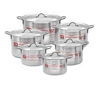 SQ Professional Taurus Aluminium Casserole Set 6pc with lids 26-40cm