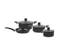 SQ Professional Ultimate Carbon Steel Cookware Set Non Stick with Stockpots,Saucepans for Induction hobs & Frying Pan - Induction Safe Non-Stick Casserole Pan Set
