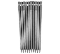 SQ2 Square Driver Bits 150mm 1/4" Shank Alloy Steel Magnetic Screwdriver 10 | Made from 60HRC alloy steel with special heat treatment, these bits last twice as long as standard screwdriver bits.