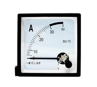 SQ72-A89T2-A72L1 Square Dial Panel Analog Pointer AC Ammeter 5A10A20A30A30/5 50/5 100/5 1Pcs(20A 5A)
