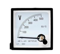 SQ72-V Pointer AC Voltmeter 250V 300V 450V 500V Panel Meter 72X72mm Volt 1Pcs(600V)
