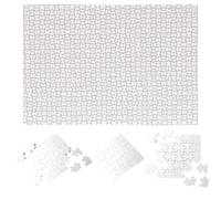 SQAQS 1000PCS White Puzzle, Secure Bite, Mini White Jigsaw, Blank Pieces to Paint 75cmx50cm, 2mm Cardboard Puzzle - Difficult Game Stress Reliever Impossible for Kids Adults